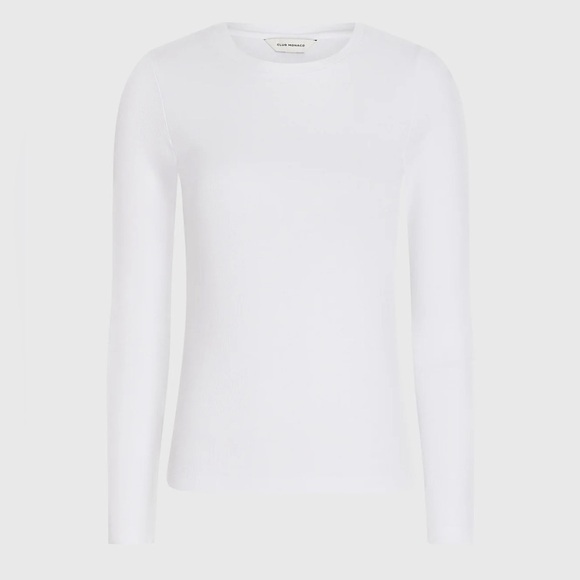 Club Monaco Bowee Long-Sleeve Tee – White - Picture 5 of 9